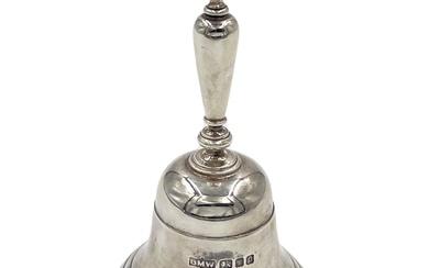 A SMALL SILVER TABLE BELL, LONDON, BARRY M.WITMOND, 1990...