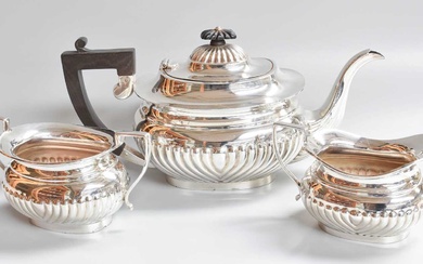 A Three-Piece Elizabeth II Silver Tea-Service, by J. B. Chatterley...