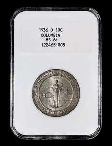 A United States 1936-D Columbia Commemorative 50c Coin