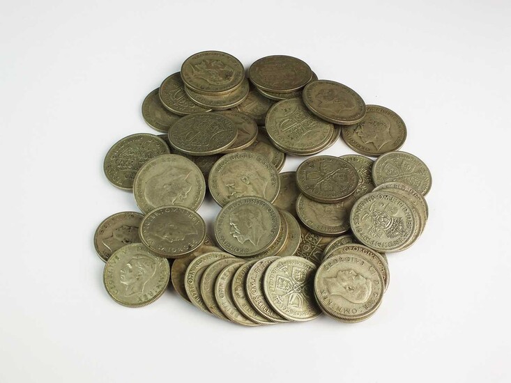 A collection of United Kingdom pre-1947 silver coinage