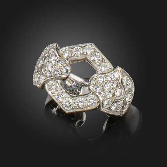 A diamond-set cocktail ring