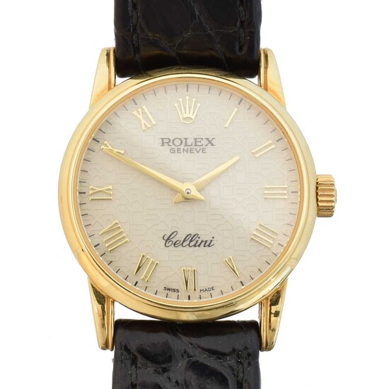 A ladies 18ct gold Rolex Cellini wristwatch