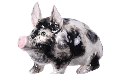 A large Wemyss (R. Heron & Son) model of a pig
