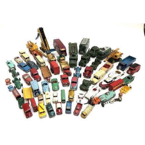 A large quantity of play worn die cast model vehicles, mainl...