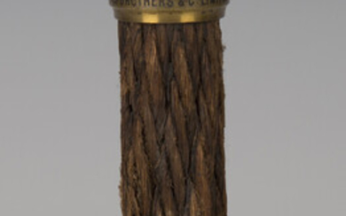 A section of transatlantic 'Direct United States Cable', each brass capped end with engrav