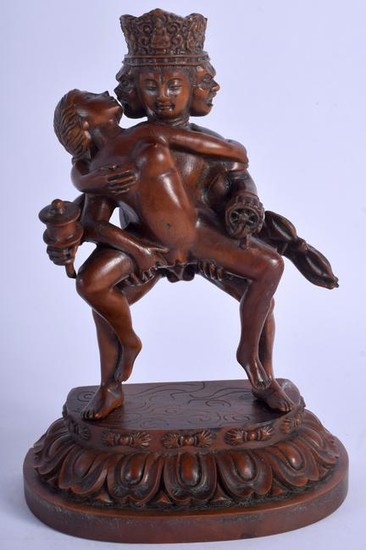 AN EROTIC CHINESE FIGURE. 15 cm high.