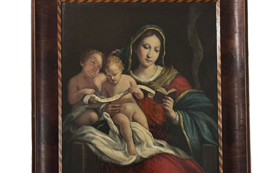 ANONIMO Virgin Mary, Baby Jesus, and Saint John
