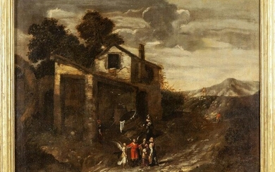 ANTONIO TRAVI (1608-1665) "Abigail e l'Angelo