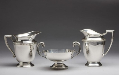 ARGENTIERE DEL XX SECOLO A pair of silver plated