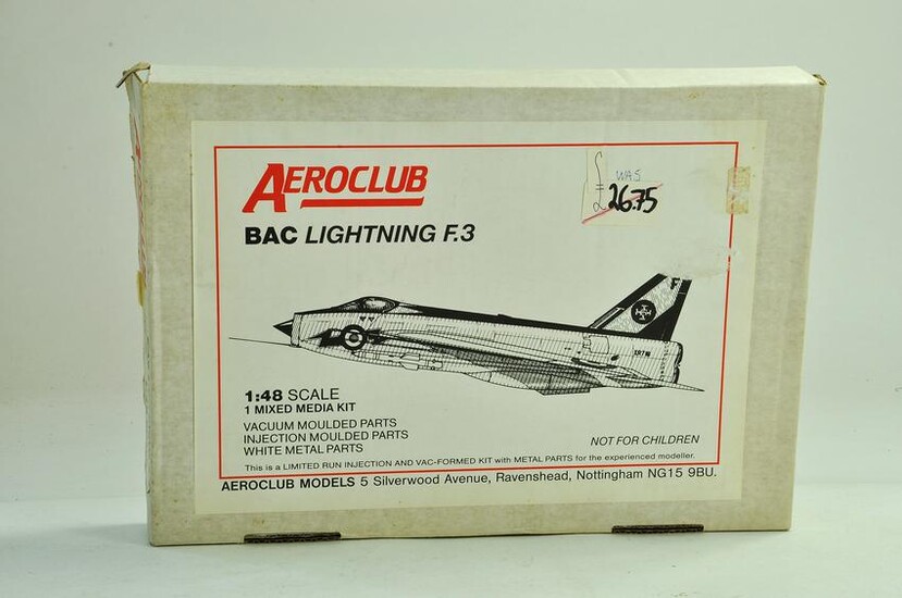 Aeroclub BAC Lightning F3 1/48 Vac Form Model Kit.