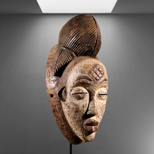 African female mask from the Punu, Gabon.