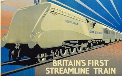After Frank Newbould, British, 1877-1951, a London and North Eastern Railway poster, "The Silver Jubilee", published by Plaistow Pictorial by permission of the Museum of British Transport, London, laid on card, held in a modern frame, 75.8cm x 48cm