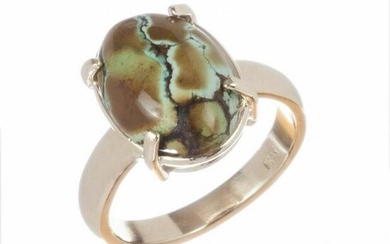 Alberto Juan 14 kt Gold Turquoise Cabochon Ring