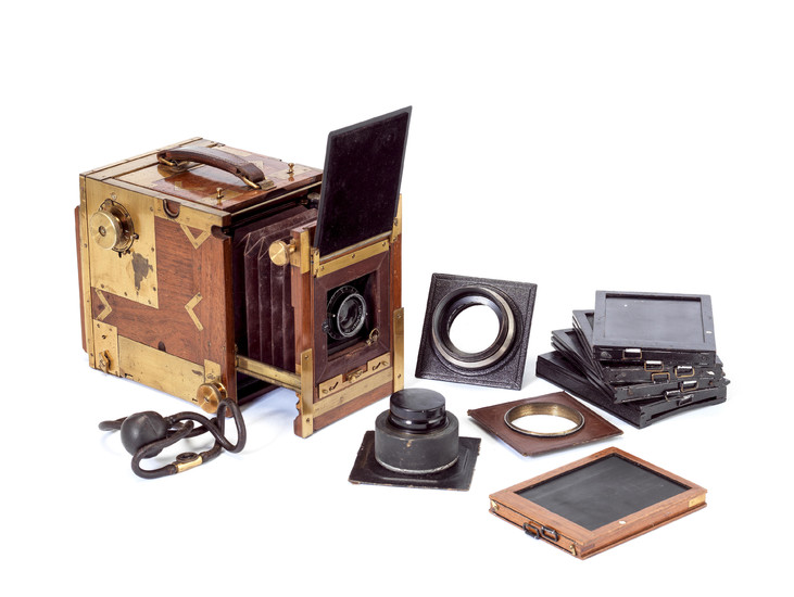 An A. Adams & Co tropical reflex camera,, English, early 20th century