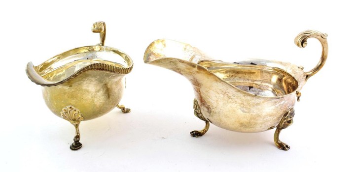 An Edward VII Silver Sauceboat and A George VI Silver...