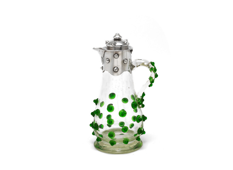An unusual Victorian silver-mounted claret jug