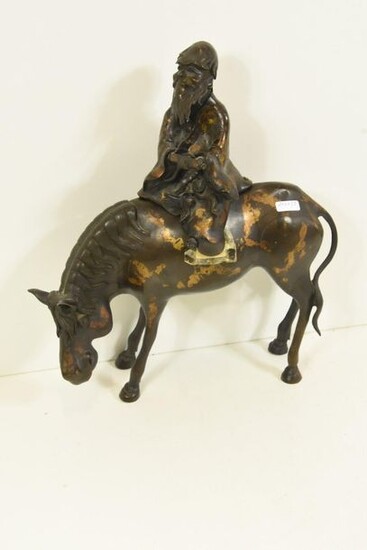 Ancient Chinese bronze "Wise man on horseback" (38cm)