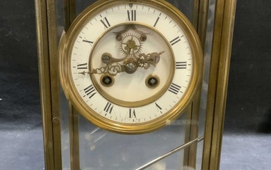 Antique Gilt Brass Mercury Pendulum Clock
