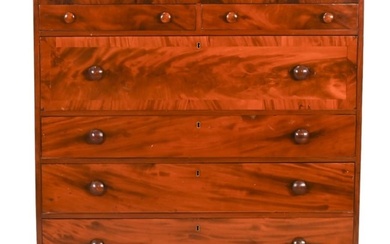 Antique Victorian Flamed Mahogany Chest of Drawers