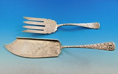 Arlington by Towle Sterling Silver Fish Serving Set w/ Japanese Castle BC Floral