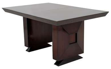 Art Deco Mahogany Extendable Dining Table