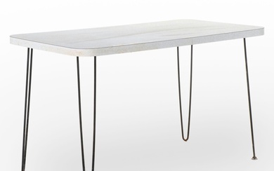Atomic Modern Formica Top Table with Hairpin Legs, Mid-20th Century