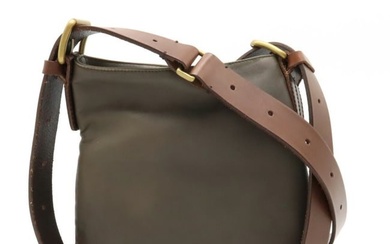 BOTTEGA VENETA Bottega Veneta Intrecciato Shoulder Bag Pochette Leather Dark Khaki Brown 171744