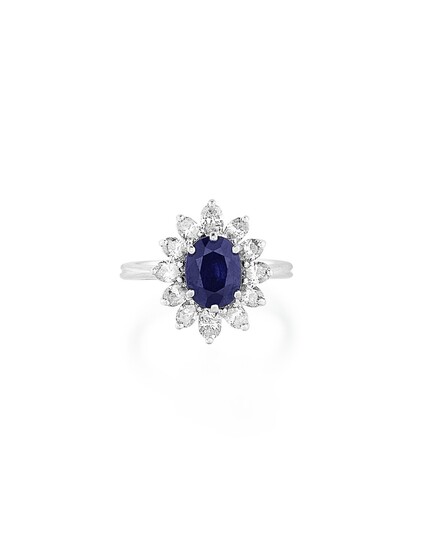 Bague saphir et diamants | Sapphire and diamond ring