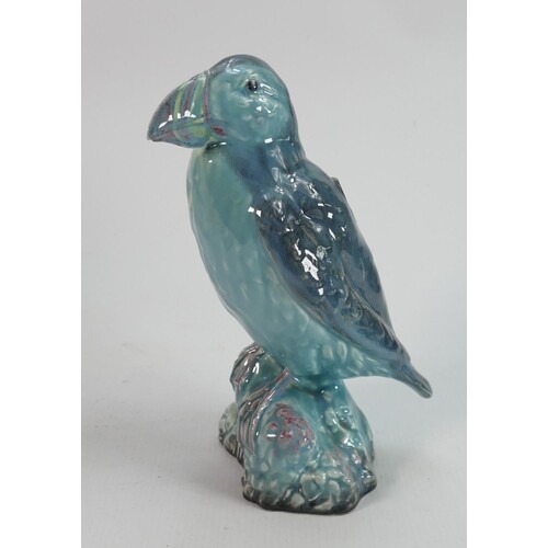 Beswick blue gloss model of a puffin on rock 618: (very smal...
