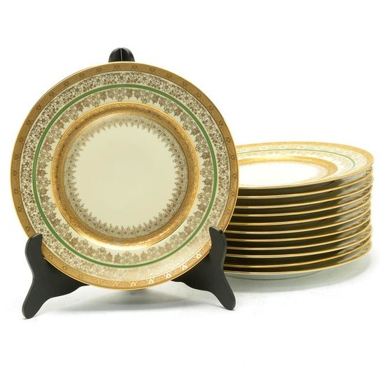 Bohemia Ceramic Works Porcelain Dinner Plates, Set of