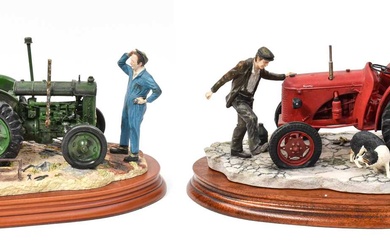 Border Fine Arts Tractor Models: 'Kick Start' (David Brown Cropmaster...