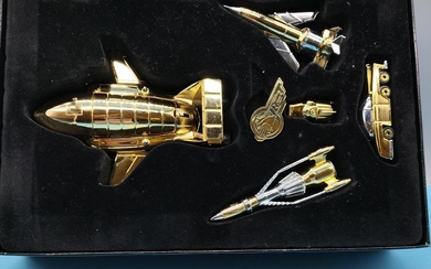 Boxed Matchbox 'Thunderbirds' Gold Plated Collectors Set.