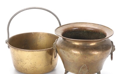 Brass Footed Planter and Bucket