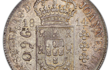 Brazil: , João Prince Regent 960 Reis 1814-R MS62 PCGS,...