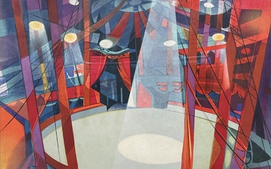 CAMILLE HILAIRE (1916-2004) Le cirque. Lithographie en couleur signée en bas à gauche. 51 x...