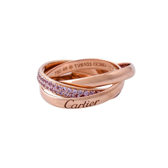 CARTIER Ring mit pinkfarbenen Saphiren