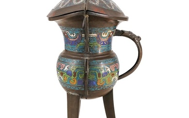 Chinese Cloisonne & Mixed Metal Censer