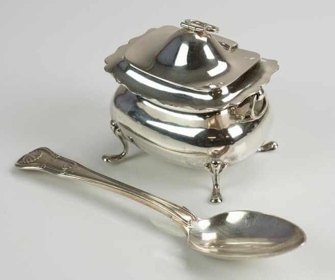 Continental Sterling Sugar Dish and Serving Spoon