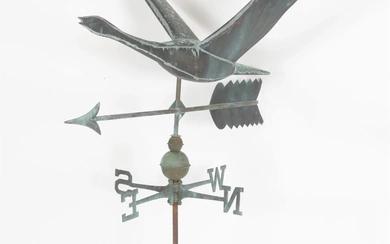 Copper Full Bodied 'Flying Goose' Weathervane