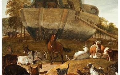 Cornelis Saftleven, um 1607 Gorkum – 1681 Rotterdam, DIE TIERE BEGEBEN SICH IN DIE ARCHE NOAH
