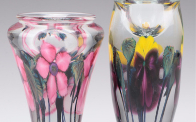 David Lotton Blown Studio Art Glass Vases