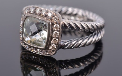 David Yurman Sterling Silver & Diamond ALBION Ring