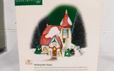 Dept 56 Wedding Bells Chapel Elf Land North Pole Series Heritage Village Collection