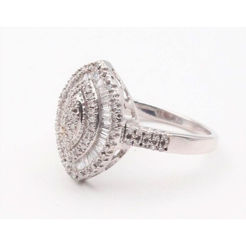 Diamond Cluster Ring Total Diamond Weight Approximately 0.5 ...