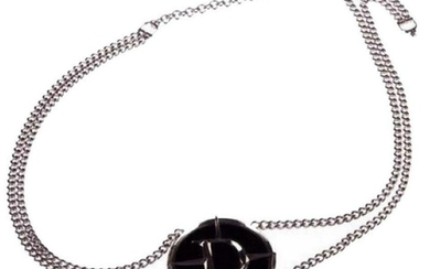 Dior Faux Black Onyx Belt Necklace