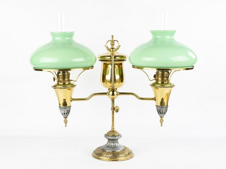 Double Miller & Co. Student Lamp