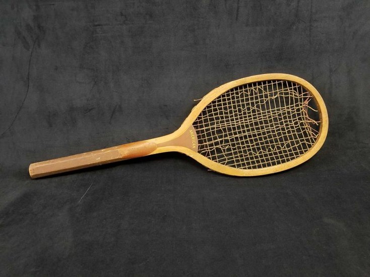 Early 1900s American Ashland Quality Line Wooden Tennis