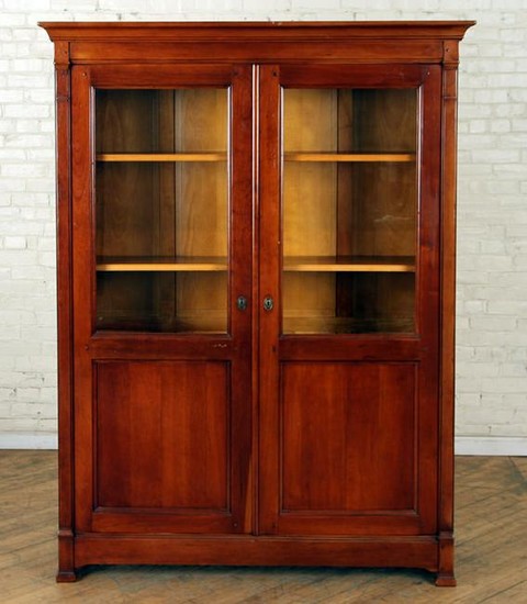 FRENCH DIRECTOIRE STYLE TWO DOOR BOOKCASE