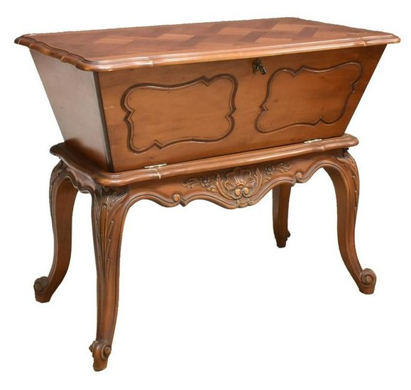 FRENCH PROVINCIAL STYLE DOUGH BIN ON STAND