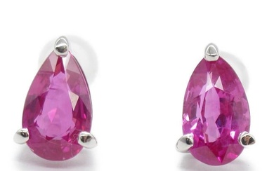 Fine Jewelry 1.04/1.15ct Pink Sapphire Earrings Accessories PT900 Platinum